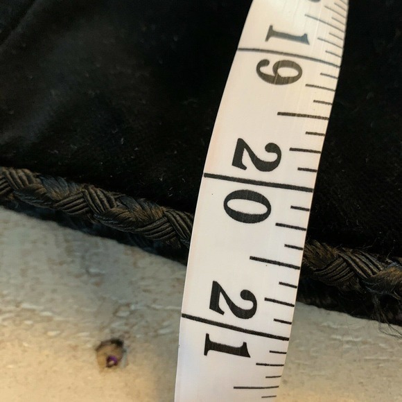 Vintage Velvet Jacket Sz M Braid Trim 80s Kasper Crop Open Luxe Blazer Black - Picture 7 of 9